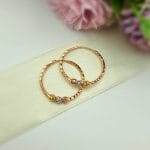 گوشواره حلقه ای سه گوی تراش