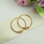 گوشواره حلقه ای سه گوی تراش