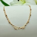 گردنبند زنجیر گوی دو طبقه