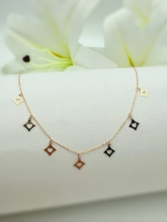 گردنبند قلب لوزی