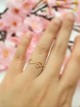 انگشتر دوطرفه بینهایت قلب