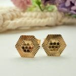 گوشواره میخی شش ضلعی