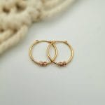 گوشواره حلقه ای دو گوی