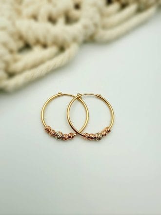 گوشواره حلقه ای پنج گوی