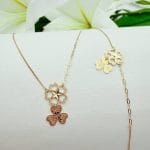 گردنبند و دستبند گل تراش