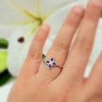 انگشتر گل چهار پر