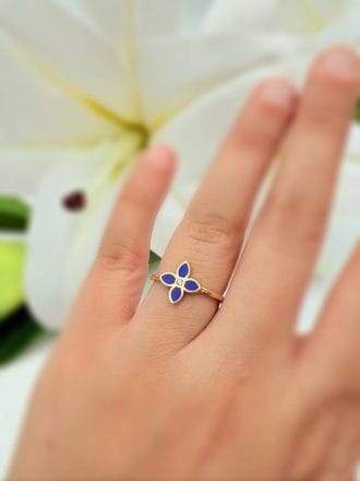 انگشتر گل چهار پر