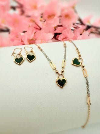 سرویس مینا کاری قلب مشکی