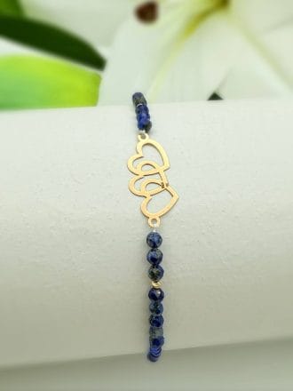 دستبند سه قلب مهره