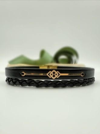 دستبند چرم لوزی