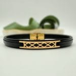 دستبند چرم لوزی مستطیل