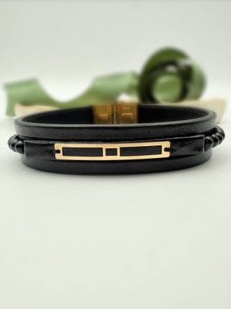 دستبند چرم مستطیل