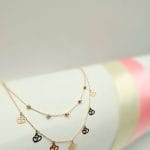 گردنبند دو رج قلب تو خالی