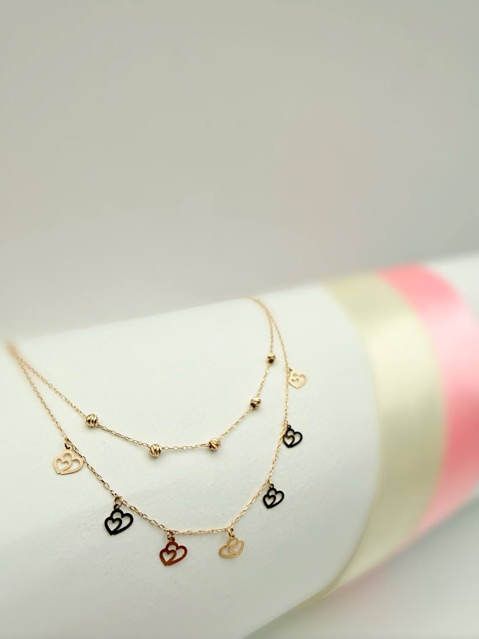 photo_2025-11-04_15-45-10 گردنبند دو رج قلب تو خالی - Image 1