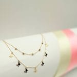 گردنبند دو رج پروانه