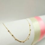 گردنبند دو رج ۹ گوی ساده