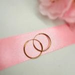 گوشواره حلقه ای ساده متوسط زرد