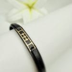 دستبند چرم مستطیل کندویی