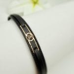 دستبند چرم مستطیل دایره LV