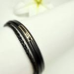 دستبند چرم مستطیل ۳ خط