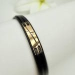 دستبند چرم مستطیل آینه ای