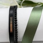 دستبند چرم  بیضی ۲ مستطیل