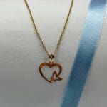 مدال قلب پروانه تو خالی کوچک