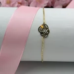 دستبند گل پنج پر پیچ سوارسکی