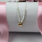 گردنبند مهره ای قلب اینه ای