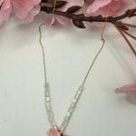 گردنبند  مهره ای گل صدفی قلب