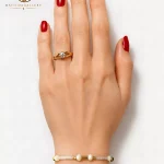 دستبند اکسسوری گوی استوانه ای سفید